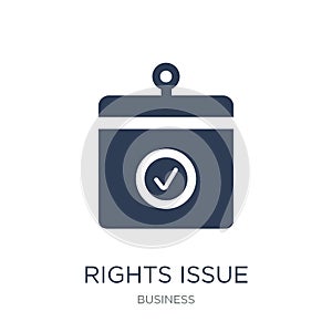 Rights issue icon. Trendy flat vector Rights issue icon on white