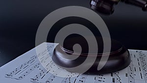 Rights of performers and composers and court infringement of musical copyright