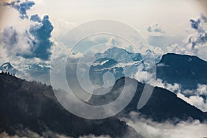 Rigi Kaltbad view to Swiss Alps