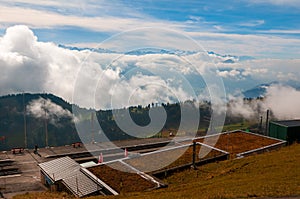 Rigi Kulm railway station on Rigi Mountain, Swiss Alps