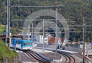 Rigi Railways train at the station platform