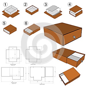 Rigid Cardboard Box and Die-cut Pattern.