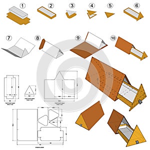 Rigid Cardboard Box and Die-cut Pattern.