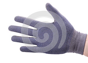 Rigth hand in cotton work glove