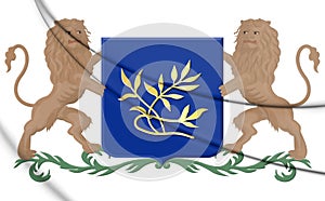 Rijswijk coat of arms South Holland, Netherlands. 3D Illustration