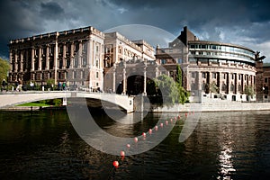 Riksdag Building in Stockholm