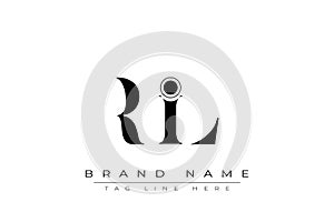 RIL abstract letter logo design