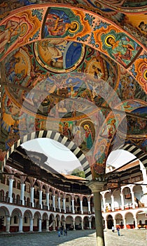 Rila monastery, mural paintings