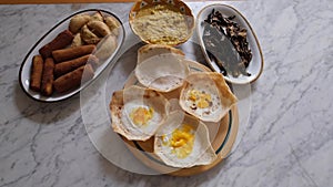 Rilankan dishes, egg  aapa