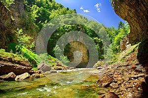 Rill of Cascada del Estrecho in Ordesa National Park.