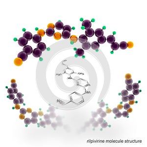 Rilpivirine molecule structure
