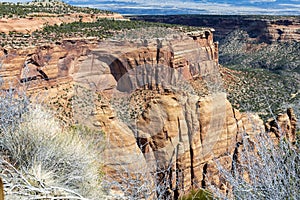 Rim of a canyon in the Colorado National Monument