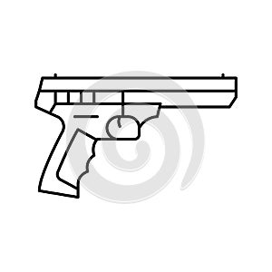 rimfire rifle line icon vector illustration