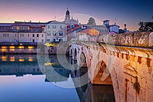 Rimini, Italy at autumn sunrise.