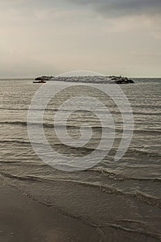 Rimini, Italy - dark waters of the sea.