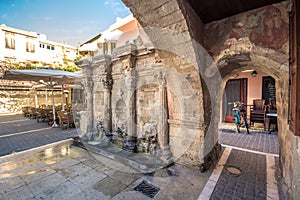 The Rimondi Fountain in the centre of the old town of Rethymnon, Crete.