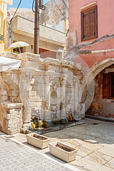Rimondi fountain. Rethymno. Crete, Greece