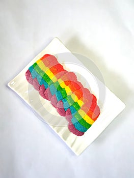 Rinbow color cookies photo