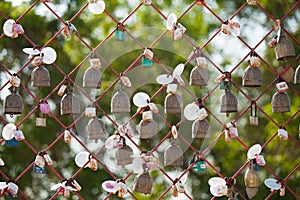 Ring bells, temple of Thailand