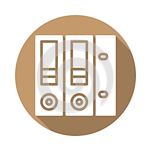 Ring binder folders flat icon