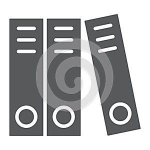 Ring binder glyph icon, office and work
