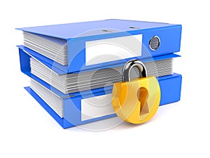 Ring binders with padlock