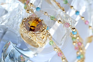 Ring with brilliants