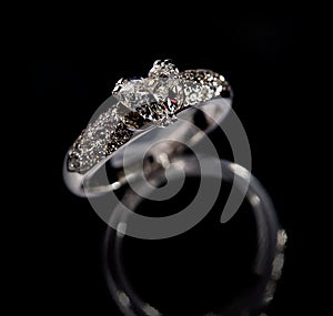 Ring with brilliants photo