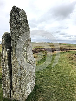 Ring of Brodgar on Cloudy Day