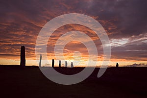 Ring of Brodgar, Orkneys, Scotland photo