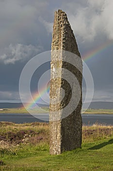 Ring of Brodgar with rainbow photo