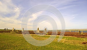 Ring of Brodgar, wide view, Stenness, Orkney isles photo