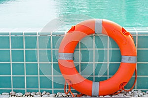 Ring buoy swimming pool.