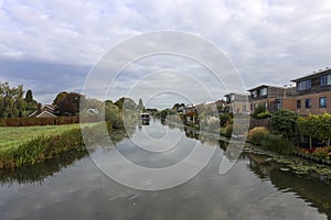Ring canal of the Alexanderpolder reclaimed land between Rotterdam and Nieuwerkerk aan den IJssel