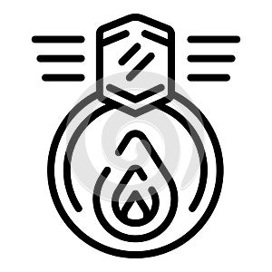 Ring collateral icon outline vector. Load payment
