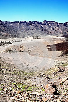 Ring crater of the volcano Pico de Teide