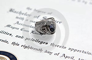 Ring on Diploma