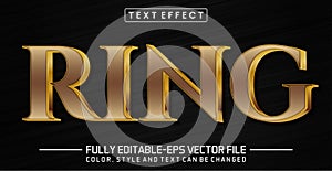 Ring Editable text effect - Ring text style theme