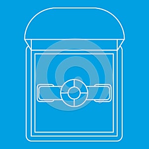 Ring in a gift box icon, outline style