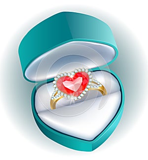 Ring in gift box