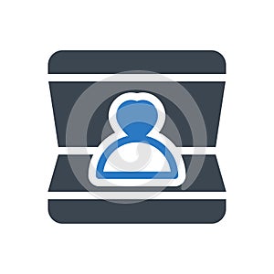 Ring vector glyph colour icon