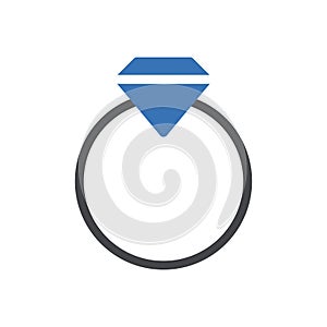 Ring vector glyph colour icon