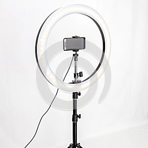 Ring light isolated on white background