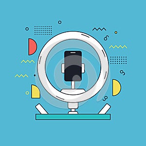 Ring Light with Smartphone for Vlogging and Content Creation