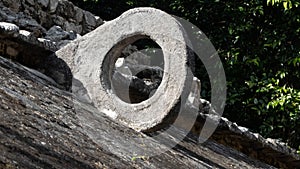 Ring of the Mayan ball game of the city of Coba in the Yucatan peninsula and very close to the city of Tulum, belonging to the pre