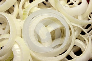 Ring onionl slice closeup for background