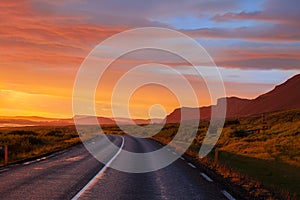 Ring road around Iceland