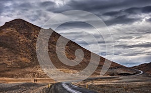 The Ring Road in Iceland Carves through Mountainous Highlands