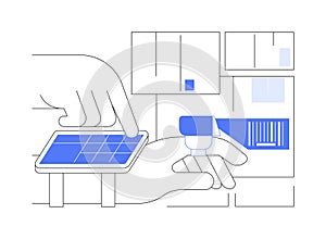 Ring scanner isolated cartoon vector illustrations.