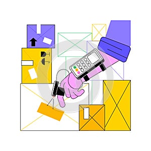 Ring scanner isolated cartoon vector illustrations.